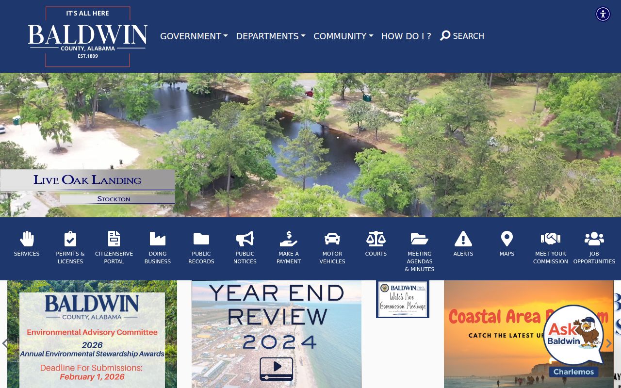 Baldwin County Sheriff's Office website for warrant searches