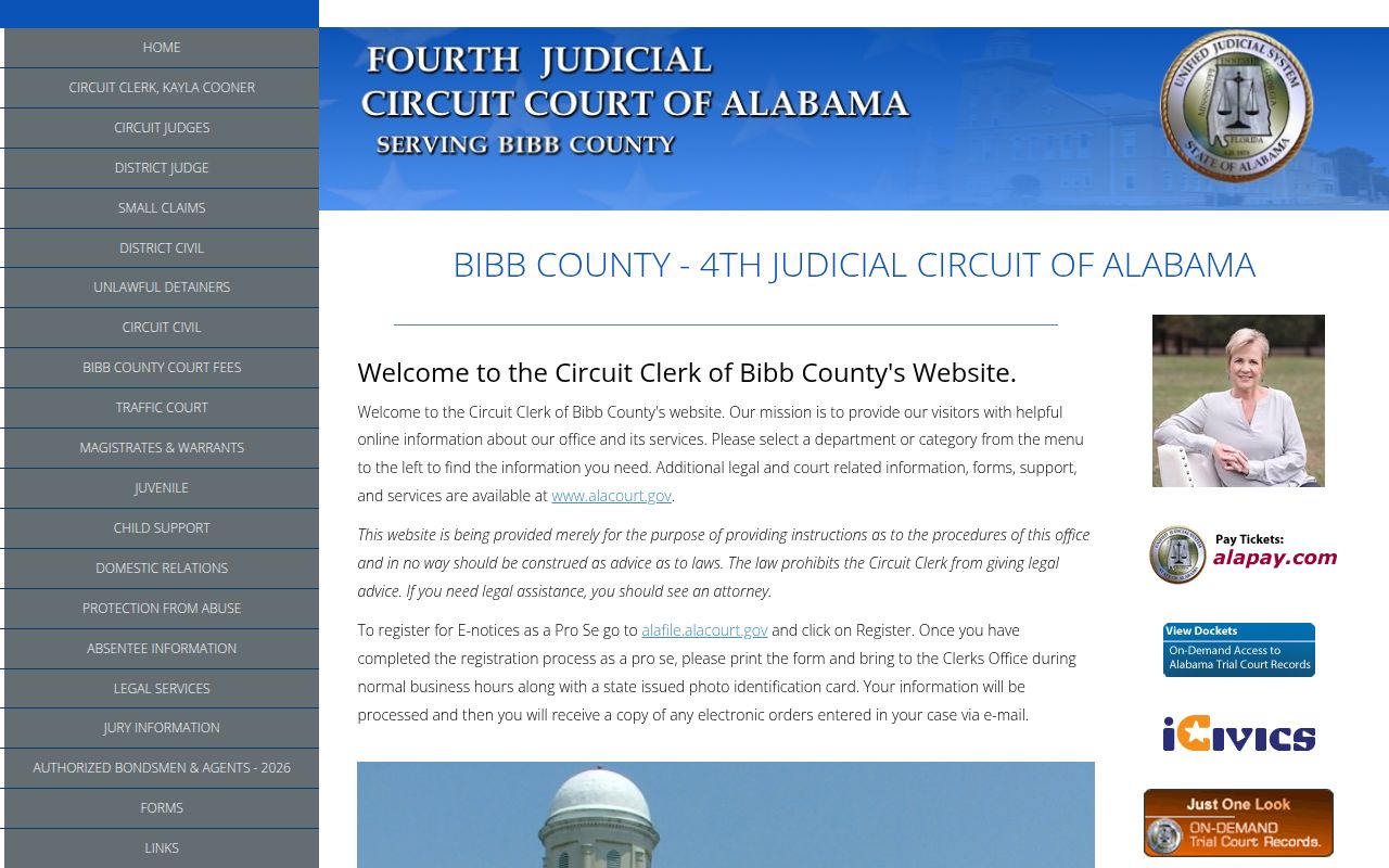 Bibb County Sheriff's Office website for warrant searches