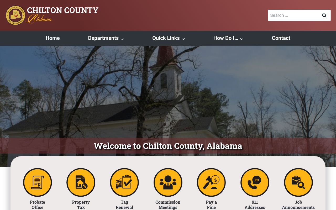 Chilton County Sheriff's Office website for warrant searches