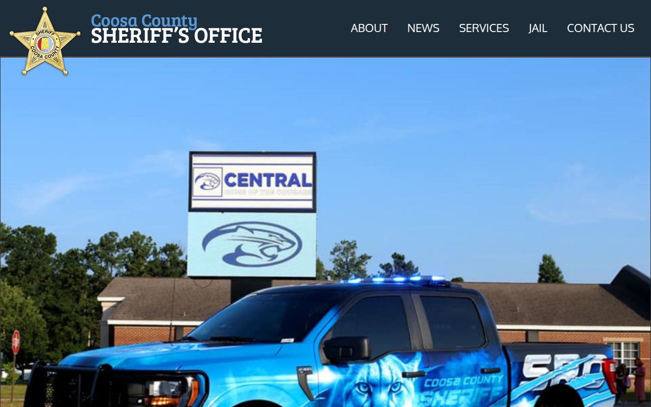 Coosa County Sheriff's Office website for warrant searches