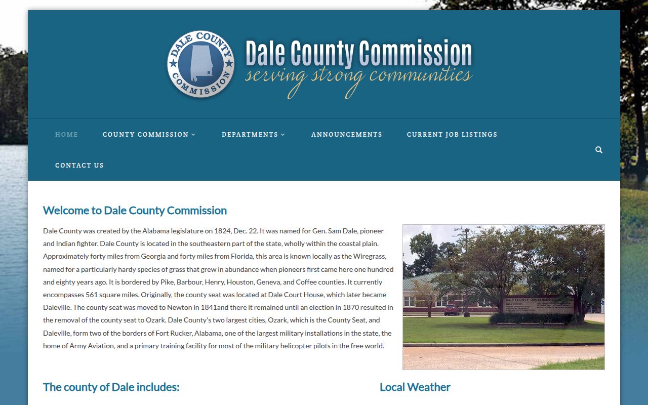 Dale County Sheriff's Office website for warrant searches