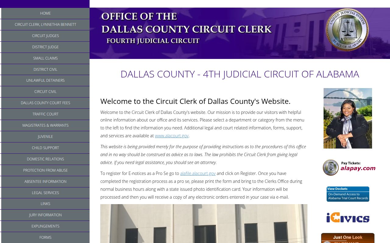 Dallas County Sheriff's Office website for warrant searches