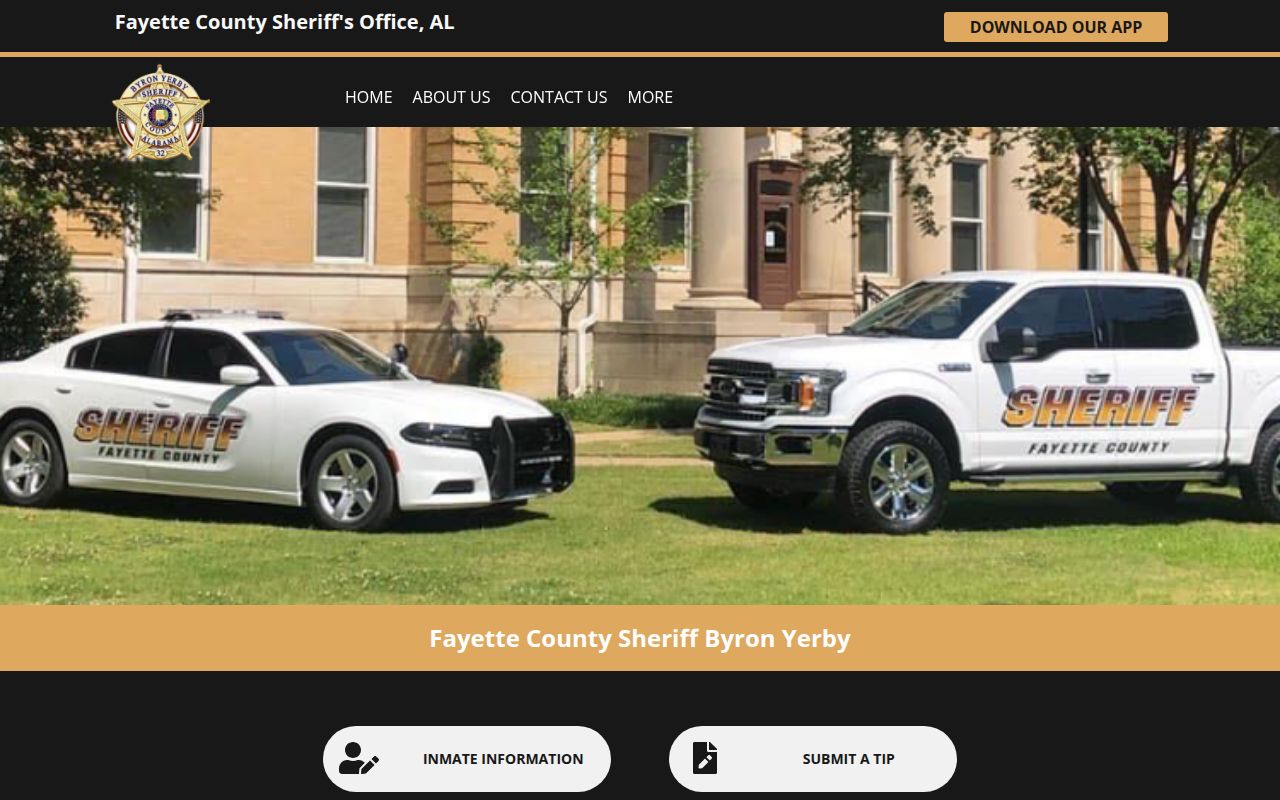 Fayette County Sheriff's Office website for warrant searches