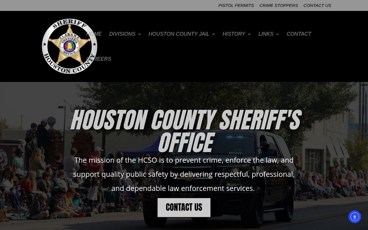 Houston County Sheriff's Office website for warrant searches