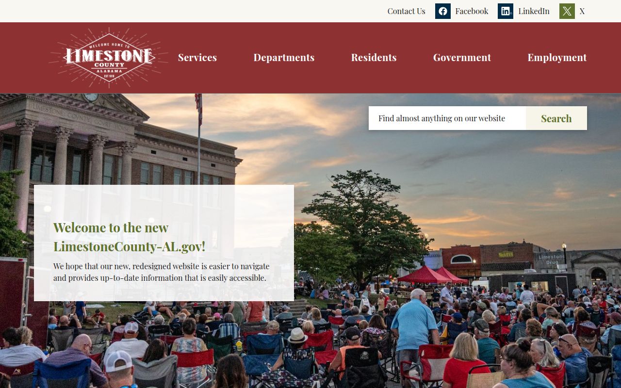 Limestone County Sheriff's Office website for warrant searches