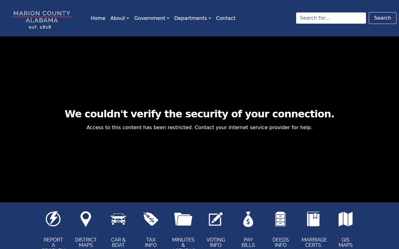 Marion County Sheriff's Office website for warrant searches