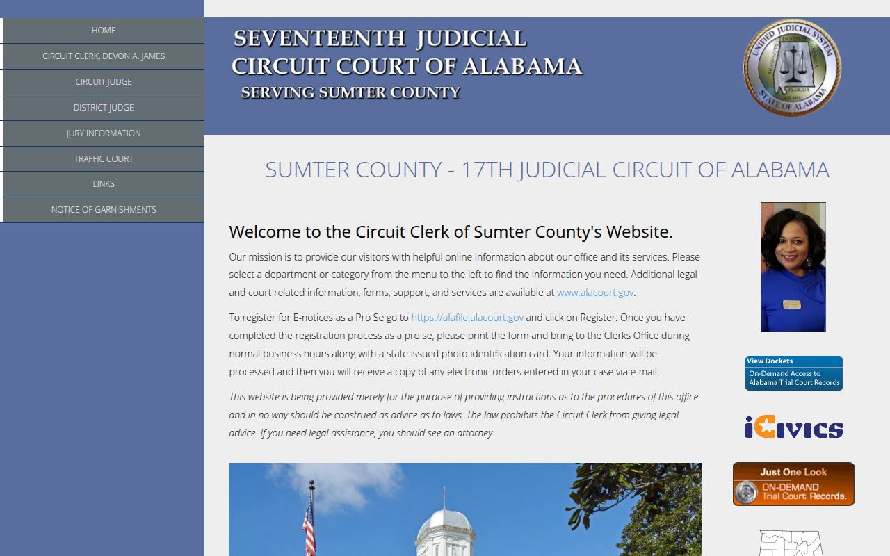 Sumter County Sheriff's Office website for warrant searches