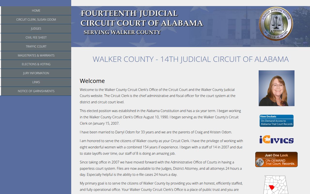 Walker County Sheriff's Office website for warrant searches